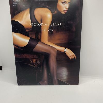 Victoria's Secret~**VERY SEXY* CLASSIC STOCKINGS**~Size B~BLACK~15 Denier